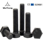 DIN931 Black Grade 8.8 10.9 12.9 Hex Bolt M48 M46 M14 1.75 10Mm 40Mm 45Mm Hex Head Bolts With Half Thread