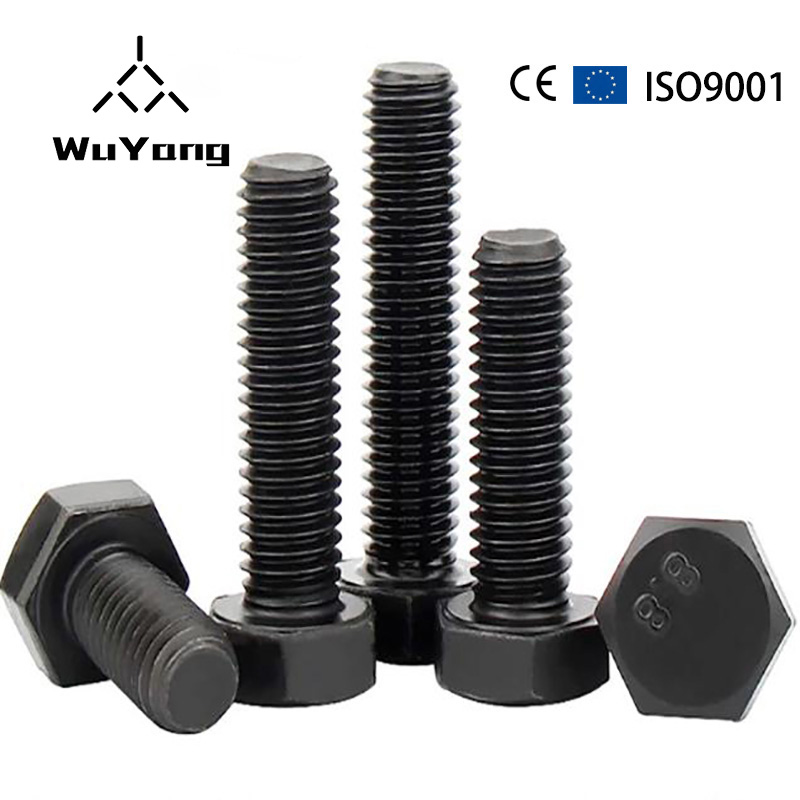 DIN931 Black Grade 8.8 10.9 12.9 Hex Bolt M48 M46 M14 1.75 10Mm 40Mm 45Mm Hex Head Bolts With Half Thread