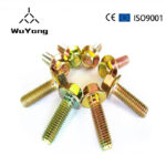 Factory Custom Yellow Zinc Plated Carbon Steel Hex Flange Head Bolt M6 M8 M10