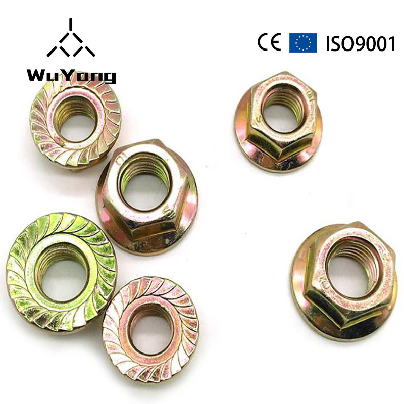 High Quality Galvanized Steel Flange Nuts Fasteners with Polished Finish for Automotive Mining & Heavy Industries