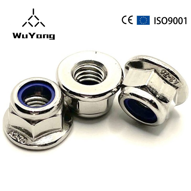 M3 M4 M5 M6 M8 M10 M12 M14 M16 DIN6926 Stainless Steel 304 Nylock Nut Flange Nylon Insert Locking Nuts